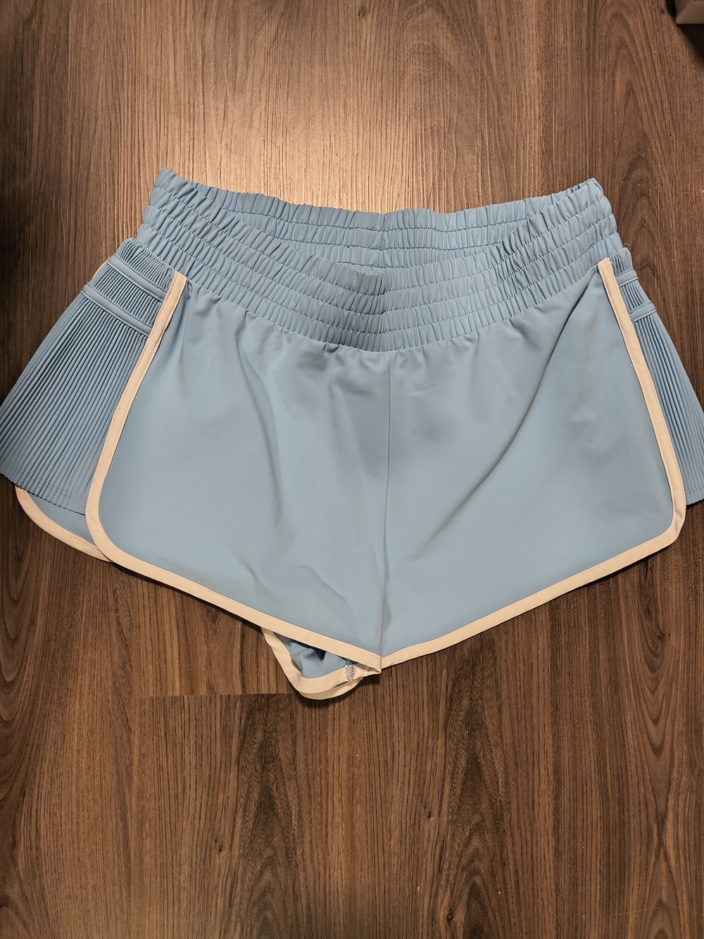 all in motion Light Blue Women's Athletic Shorts with White Trim